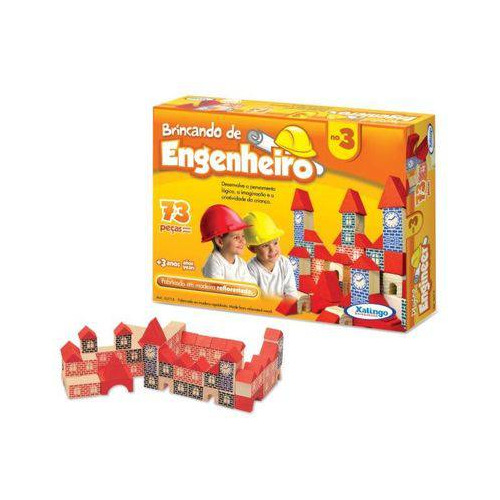 Brincando Engenheiro 73 Peças Xalingo Desenv. Lógico