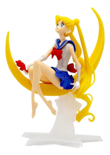 Figura De Colección Serena Sailor Moon Con Base Lunar