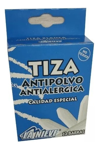 Tiza Antipolvo La Nieve - Caja De 12 Unidades