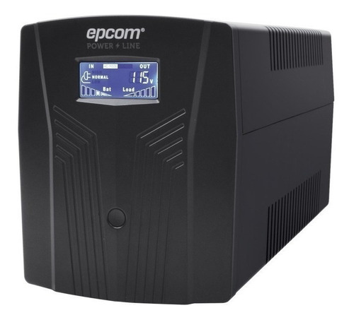 Imagen 1 de 4 de No break regulador de voltaje Epcom EPU 1200 LCD 1200VA entrada y salida de 100V/110V/120V CA negro