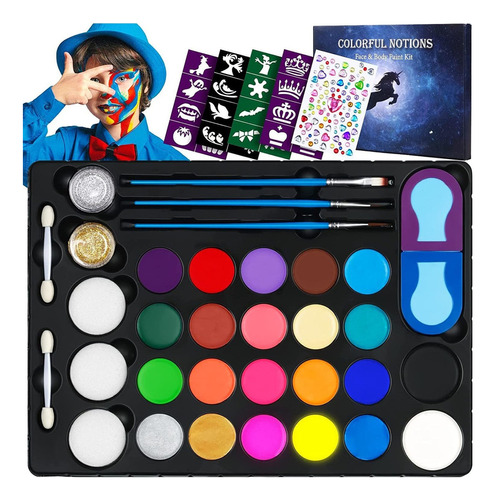 Pintura Facial Para Niños Colores Vibrantes Maquillaje