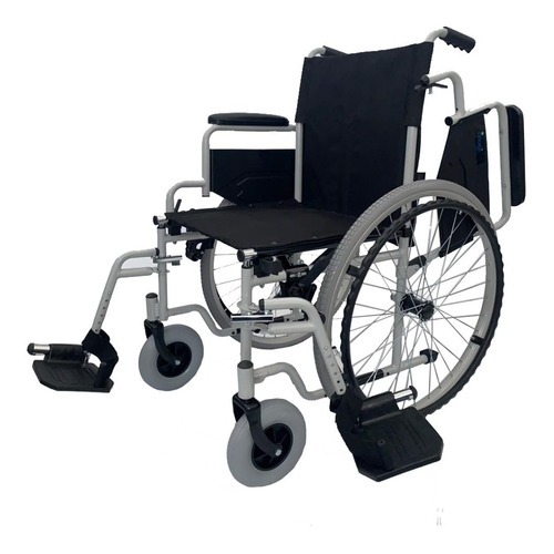 Silla De Ruedas De Acero Asiento 51 Cm Desmontable Plegable