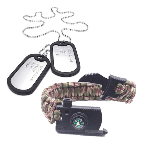 Pulseira Paracord 2020 Militar Original Bussola Pederneira