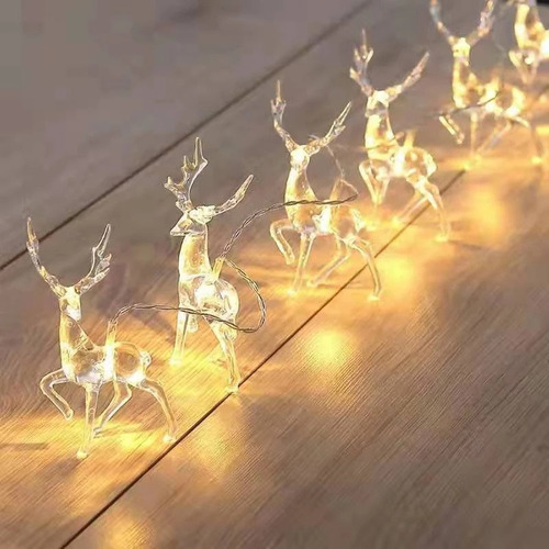 R Decoración Navideña Con Ciervos, Familia Iluminada, 1,5 M