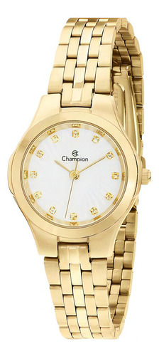 Relógio Feminino Champion Dourado Original Cn25458h