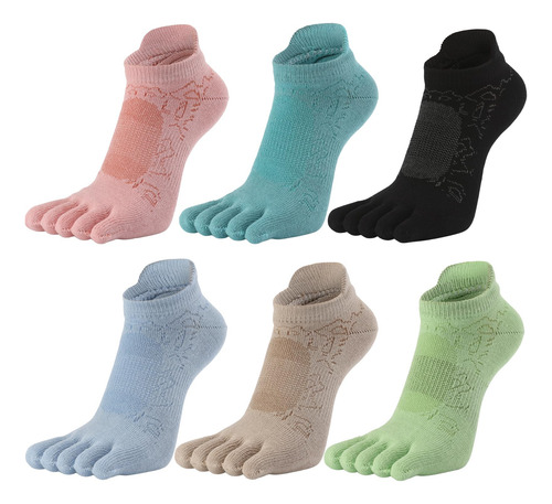 Calcetines Para Correr De Algodón Corte Bajo Mujer Paquete 5