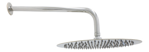 Regadera Redonda Acero Inoxidable 30cm Con Brazo Cromada