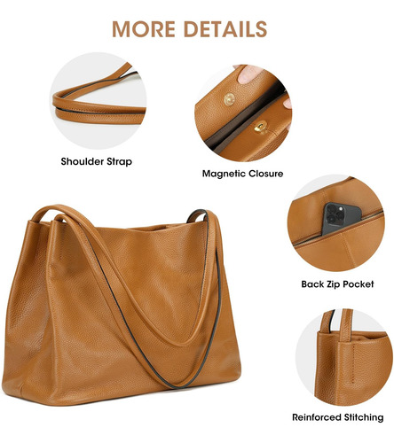 Kattee Bolsos De Mano De Cuero Genuino Suave Para Mujer, Y