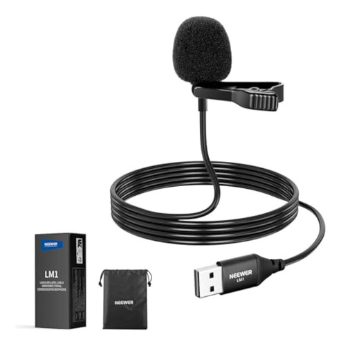Neewer Micrófono De Solapa Usb A, Plug & Play
