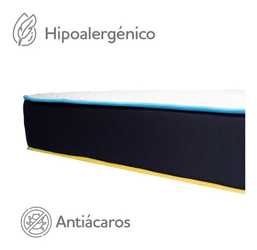Colchón Nano Memory King Flip 2 Caras Diferente Firmeza Color Blanco