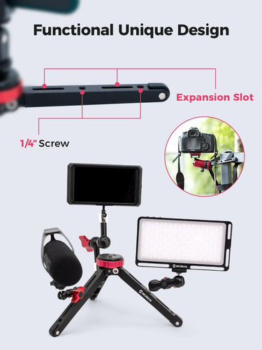 Mini Cámara Trípode, Moman Tabletop Tripode Corto Desktop Y