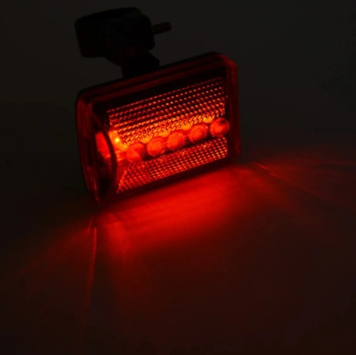 Imagem 8 de 9 de Lanterna Traseira Para Bike 5 Leds A Pilha Ep27393