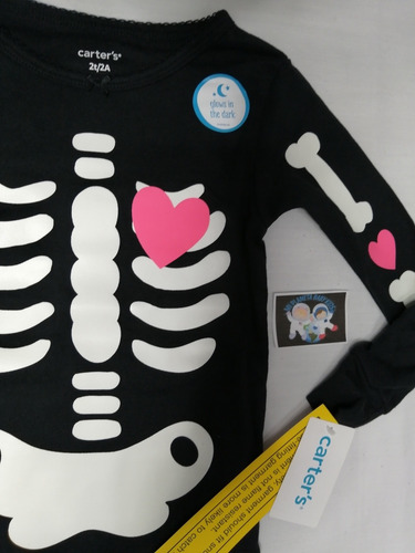 Imagen 7 de 10 de Disfraz Pijama Para Niña Bebe Alumbra En Oscuridad Carters.