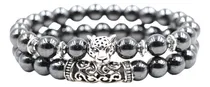 Comprar Pulsera 8mm Dijes Pareja Hombre Hematita Unisex