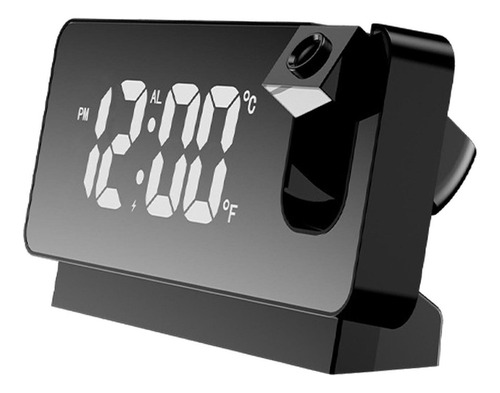 ' Proyector Led Digital Reloj Despertador Pared Techo Alarma