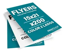 Comprar Folletos Flyers Volantes Printshop Color 2 Lados 15x21 X200