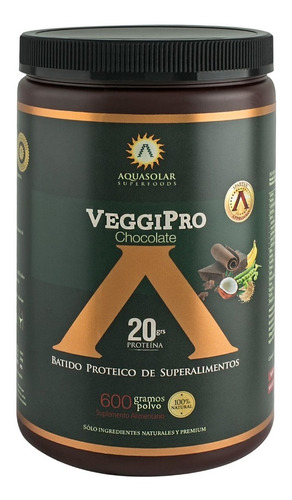 Aquasolar - Veggipro Chocolate 600g Polvo