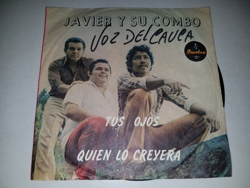 Lp Vinilo Disco Acetato Single Javier Y Su Combo Tus Ojos