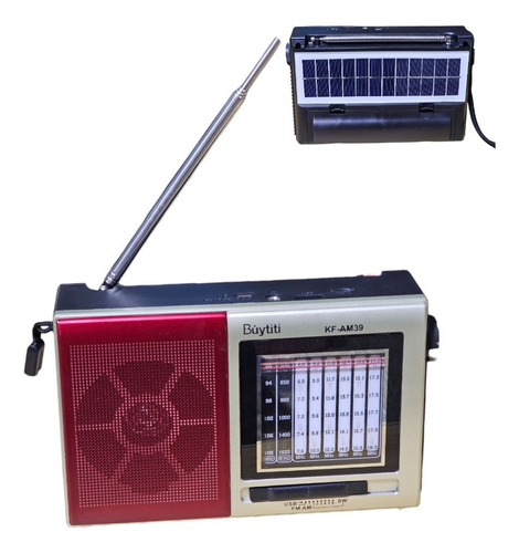 Radio Portatil Bluetooth Am-fm Usb Solar Recargable 