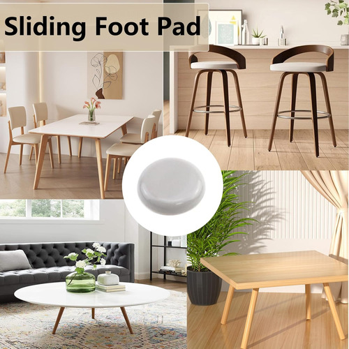 Deslizadores Autoadhesivos Para Patas De Silla Redondas De 3