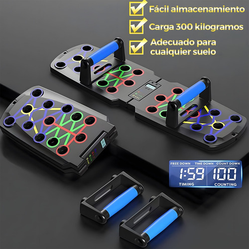 Tabla Para Lagartijas Barras Push Up Ejercicios Tablero Negro