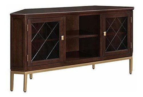 Leick Home 81388 Soporte De Tv De Esquina De 57  Chocolate C