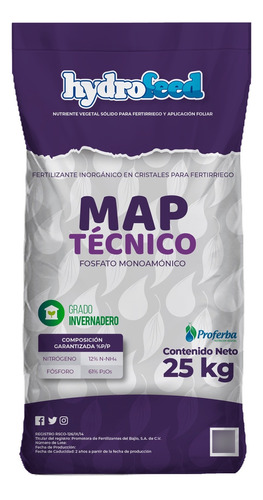 Fertilizante Map Técnico 25 Kg