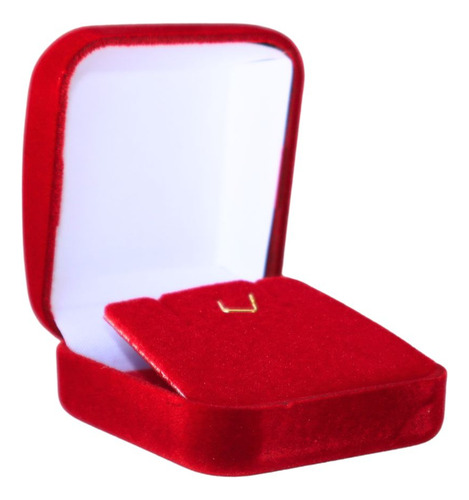 Colar Com Medalha São Miguel Arcanjo Em Dourado Caixa Veludo Cor Vermelha