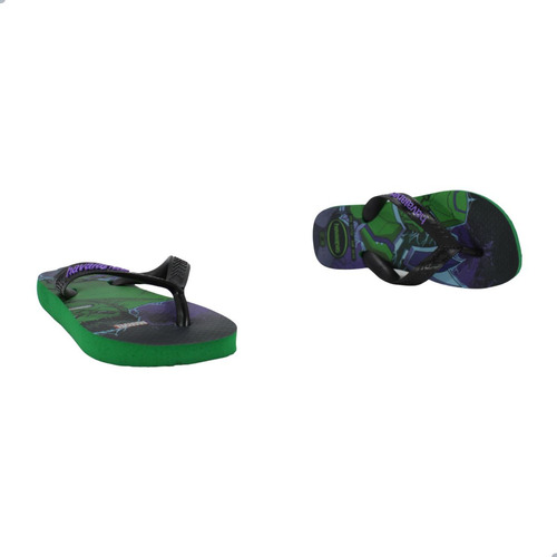Chinelo Meninos Havaianas Marvel Personagens Hulk Verde