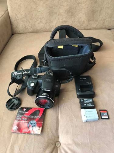 Câmera Cânon Sx50 Hs + Sd 16 Gb + 2 Baterias + Bag + Flanela