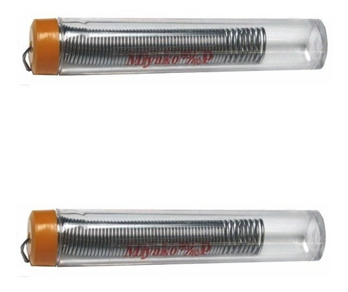 2 Estaño 0.8mm 60/40 Para Soldar Miyako 12grs Alta Calidad