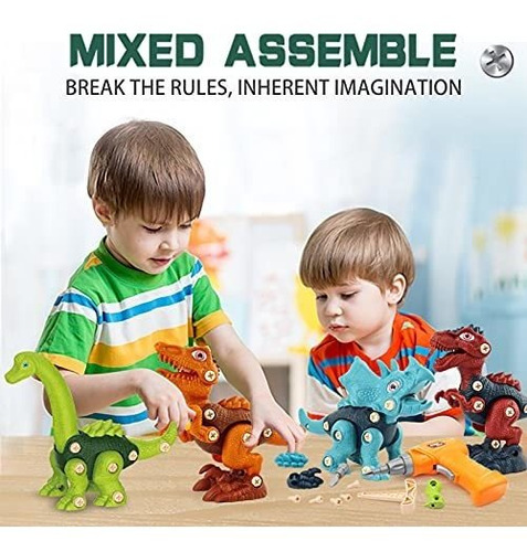 Take Apart Dinosaur Toys Niños 3 4 5 6 7 Años 141 Pcs... 