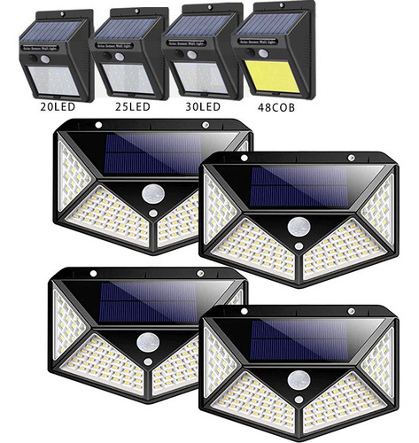 I Lámpara Solar De Pared Con Sensor Led 100 Luces
