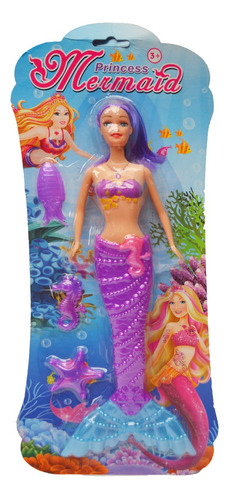 Muñeca Sirena Con Luz Juguete Niñas