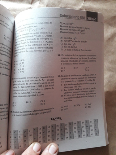 Imagen 10 de 10 de Solucionario Admision Uni Fisica Y Quimica Lumbreras