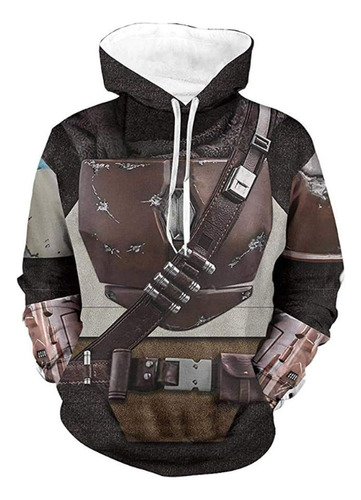 Chloblom Unisex Mandalorian Hoodie Cosplay Disfraz 3d Pullov