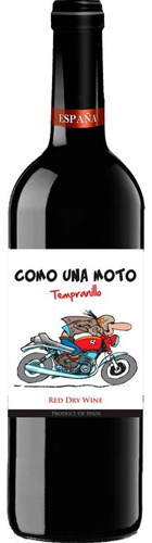 Vinho Espanhol Como Una Moto Tempranillo Red Dry Wine 750ml