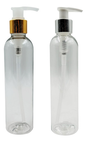 Envase De Plastico 250 Ml Dosificador Botella Dorado X 6