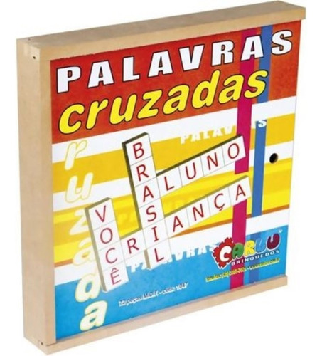 Jogo Palavras Cruzadas Carlu 1047 72 Peças Em Mdf