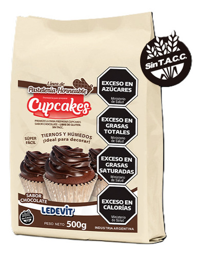 Premezcla Para Preparar Cupcakes Sabor Chocolate X500 Gr 