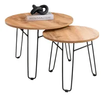 Comprar Mesas Nido Ratonas. Estilo Industrial Circular Redondas X2