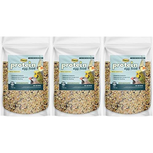 3 Pack Of Protein Egg Food, 1.1 Pounds Each, For All Bi...