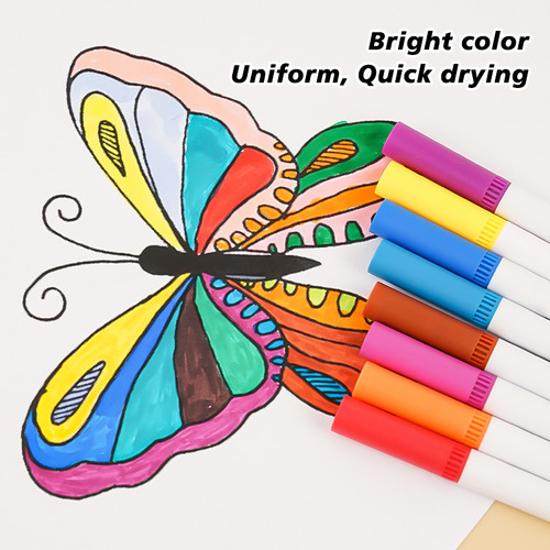 Canetas Ponta Dupla Brush Pen Kit 24 Cores Desenho Colorir