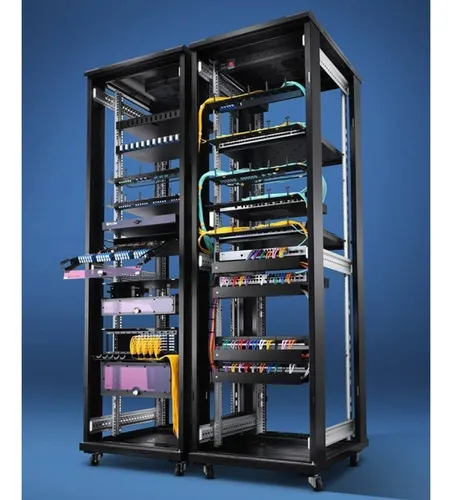 Rack -vf- 42u De Piso 600x800 Negro Puerta Hiperventilada