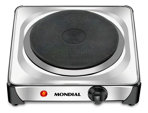 Estufa eléctrica Fast Cook Mondial de acero inoxidable 1000w Fe-04