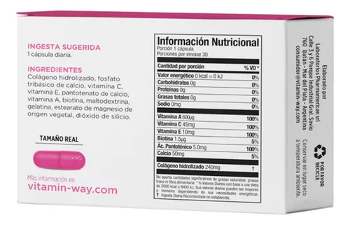 Vitamin Way Kit X2 Colágeno + Calcio Cabello Piel Uñas 30c