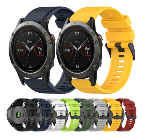 Correa De Reloj De Silicona Para Garmin Fenix 5x Plus