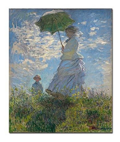 Wieco Art Woman With A Parasol Madame Monet And Her Son Canv