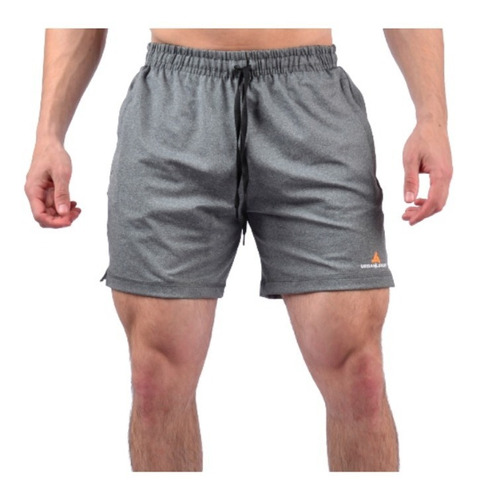 Short De Lycra Gris Con Bolsillos Adulto - Envio Gratis!