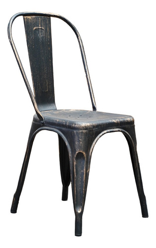 Silla Tolix Metal Vintage Color Negro Primera Calidad